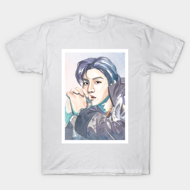 Min Yoongi Agust D Watercolour Painting T-Shirt by NiamhYoungArt